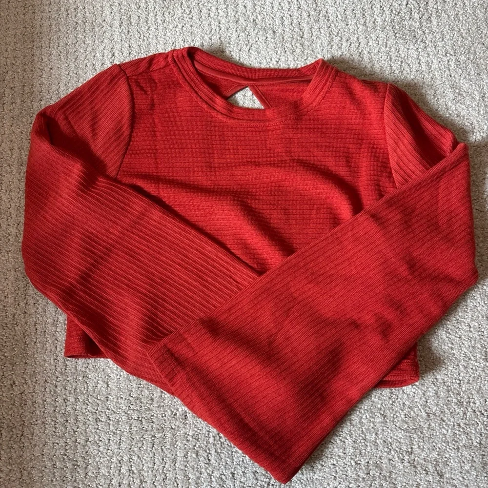 NWT Band of the Free Alize Rust Crop Top Boho Bell Sleeve Ribbed M